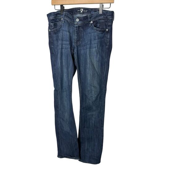 7 For All Mankind Jeans Women’s 30 Blue Flint Denim Bootcut Flare Leg 30x32 - Picture 4 of 5